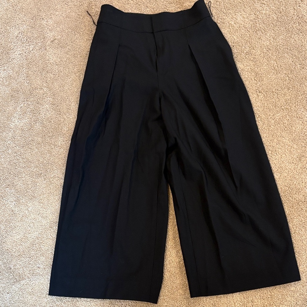 Club Monaco lightweight wool crop women’s wide leg trousers dress pants